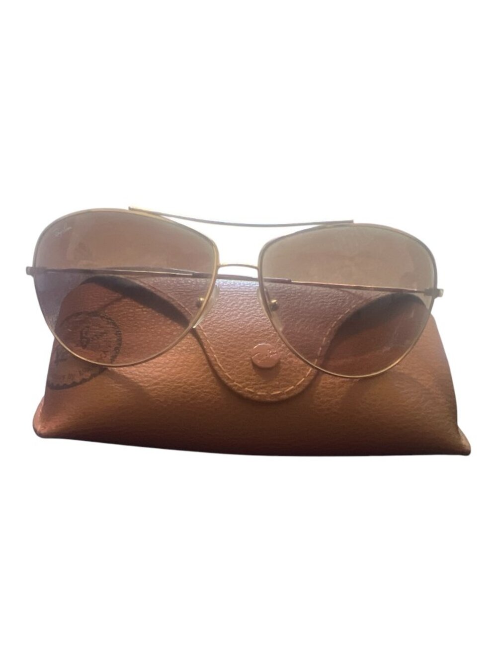 Ray Ban RB3293 Aviator Sunglasses Gold Brown Gradient 63 13 3N Case